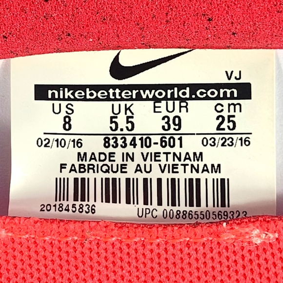 Nike Free Transform Flyknit Pink Womens Size 8 Running Training Shoes 833410-601 - Picture 2 of 16